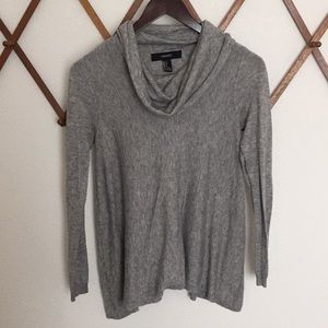 Soft Gray Cowl Neck Sweater